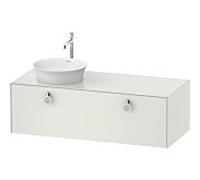 Duravit -vasque White Tulip WT4982L3636 130 x 55 cm, blanc satiné 2000 , suspendu, coulissant match1 avec poignée, vasque à gauche