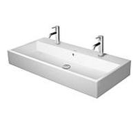 Duravit Lavabo Vero Air 2350100026, 100x47 cm rectangulaire pour meuble, 2 trous, trop-plein, blanc