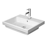 Duravit Vero Air bassin 0383550060 installation 55x45.5cm d' en haut, avec trop - plein, avec la plate - forme du robinet, sans trou du robinet, blanc