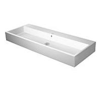 Duravit Vero Air lavabo 23501200601 blanc miroitant, 120x47cm, sans trou pour robinetterie
