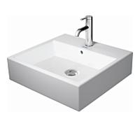 Duravit Vero Air lavabo 2350500060 blanc, 50x47cm, sans trou pour robinetterie, avec trop-plein