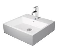 Duravit Vero Air Lavabo à poser - 50x47cm - 1 trou de robinet - avec trop-plein - rectifié - blanc 2352500000