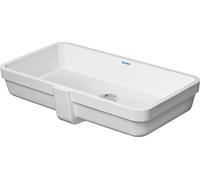 Duravit Vero Air vasque à encastrer 03846000001 60x31cm, installation par le bas, sans trou pour robinetterie, avec trop-plein, sans plateforme de robinetterie, blanc WonderGliss