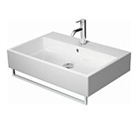 Duravit Vero Air vasque pour meuble 23507000601 70 x 47 cm, blanc WonderGliss, sans trou pour robinetterie, avec trop-plein, avec banc pour robinetterie