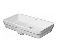 Duravit Vero Air vasque à encastrer 0384600000 60x31cm, installation par le bas, sans trou pour robinetterie, avec trop-plein, sans trou pour robinetterie banc, blanc