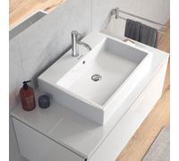Duravit Vero Air Aufsatzbecken sol 2352600000 60x47cm, avec trop-plein, plate-forme trou robinet, avec trou robinet, blanc