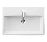 Duravit Vero Air vasque pour meuble 2368600000 60x40cm, avec trou pour robinet, avec plage de robinetterie, avec trop-plein, blanc