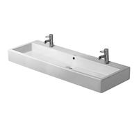 Duravit Vero - Double vasque 120x47 cm, avec 2 trous pour robinetterie, avec WonderGliss, blanc alpin 04541200241