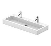 Duravit Vero lavabo 04541200241 120 x 47 cm, blanc, wondergliss, 2 trous robinetterie