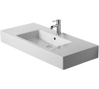 Duravit Vero lavabo 105x49 cm rectangulaire classique-avec plateau blanc brillant 0329100000