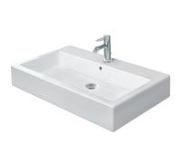 Duravit Vero lavabo dessous meulé 80x47cm avec trou de robinetterie et trop-plein avec Wondergliss blanc 04548000271