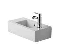 Duravit Vero meuble lave-mains 0703500008 50x25cm, avec trop-plein, banc à trou pour robinetterie, trou à droite , blanc