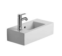 Duravit Vero, meuble lave-mains 0703500009 50x25cm, avec trop-plein, banc de robinetterie, trou de robinetterie à gauche, blanc