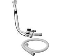 Duravit vidage et trop-plein 791235000001000 avec entrée au sol, version longue, chromé