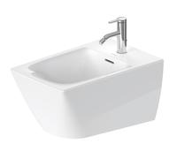 Duravit Viu bidet mural 229215, 370x570 mm, avec trop-plein, avec table de robinetterie, 22921500001, Couleur: Blanc avec Wondergliss