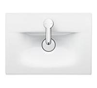 Duravit Viu lave-mains 0733450041 45 x 35 cm, 1 trou pour robinet, blanc , sans débordement, avec banc de passage