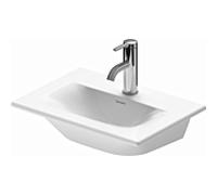 Duravit Viu lave-mains 0733450070 45 x 35 cm, sans trou pour robinet, blanc , sans débordement, avec plateau pour robinet