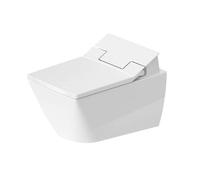 Duravit Viu - WC suspendu pour abattant de bidet SensoWash, Rimless, DuraFix, blanc alpin 2511590000