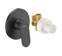 Duravit Wave - Mitigeur de douche encastré, avec corps d’encastrement, noir mat WA4210007046