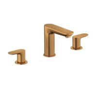 Duravit Wave - Mitigeur de lavabo avec bonde Push-Open, installation 3 trous, bronze brossé WA1060005004