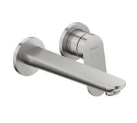 Duravit Wave - Mitigeur de lavabo encastré, 2 trous, inox brossé WA1070004070