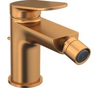 Duravit Wave Mitigeur monocommandé pour bidet, saillie 128 mm, avec garniture découlement, WA2400001004, Couleur: bronze brossé