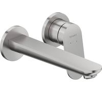 Duravit Wave Mitigeur monocommandé pour lavabo, saillie 202 mm, sans garniture découlement, WA1070004070, Couleur: acier inoxydable brossé