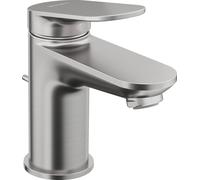 Duravit Wave Mitigeur monocommandé pour lavabo, saillie 95 mm, avec garniture découlement, WA1010001070, Couleur: acier inoxydable brossé