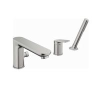 Duravit Wave - Mitigeur pour bord de baignoire, installation 3 trous, inox brossé WA5260000070