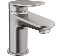 Duravit Wave Robinet de lavabo en acier inoxydable brossé Taille S (hauteur du bec 77 mm)