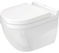 Duravit WC suspendu Starck 3 540mm WC à évacuation verticale, fixation cachée, rimless, blanc, 2527090000, Couleur: Blanc