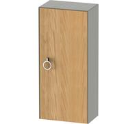 Duravit White Tulip armoire mi-hauteur, largeur 400 x profondeur 240mm, 1 arrêt de porte à droite avec poignée, WT1323RH592, Couleur: Corps : gris pierre soie mat, façade : chêne naturel massif