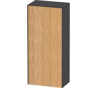 Duravit White Tulip armoire mi-hauteur, largeur 400 x profondeur 240mm, 1 arrêt de porte ouverture basculante à droite, WT1322RH5H1, Couleur: Corps : graphite brillant, façade : chêne nature massif