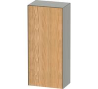 Duravit White Tulip armoire mi-hauteur, largeur 400 x profondeur 240mm, 1 arrêt de porte ouverture basculante à droite, WT1322RH592, Couleur: Corps : gris pierre soie mat, façade : chêne naturel massi