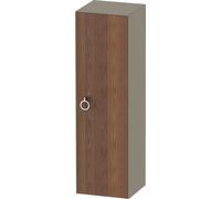 Duravit White Tulip armoire mi-hauteur, largeur 400 x profondeur 360mm, 1 arrêt de porte à droite avec poignée, WT1333R77H2, Couleur: Corps : gris pierre brillant, façade : noyer américain massif