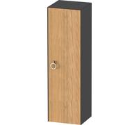 Duravit White Tulip armoire mi-hauteur, largeur 400 x profondeur 360mm, 1 arrêt de porte à droite avec poignée, WT1333RH5H1, Couleur: Corps : graphite brillant, façade : chêne nature massif