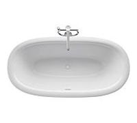 Duravit Baignoire tulipe blanche 700468000000000 160 x 80 x 48 cm, sur pied, 2 blanc