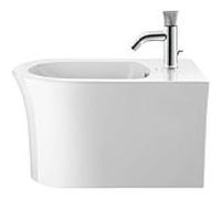 Duravit White Tulip bidet mural 22931500001 37x54cm, avec trou pour robinetterie, trop-plein, banque de trous pour robinetterie, blanc WonderGliss