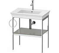 Duravit White Tulip console de lavabo WT4543L9292 68,4 x 45 cm, gris pierre, 2000 porte-serviettes , sur pied, métal, match2 match0 gauche