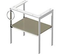 Duravit White Tulip console de lavabo WT4543LH2H2 68,4 x 45 cm, gris pierre brillant, sur pied, métal, 2000 porte-serviettes gauche
