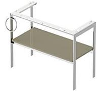 Duravit White Tulip console de lavabo WT4544LH2H2 98,4 x 45 cm, gris pierre brillant, sur pied, métal, 2000 porte-serviettes gauche