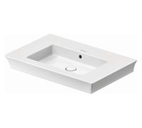 Duravit White Tulip - Lavabo 75x49 cm, sans trou pour robinetterie, WonderGliss, blanc 23637500601