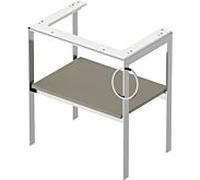 Duravit White Tulip -lavabo WT4543R9292 68,4 x 45 cm Steingrau Seidenmatt à poser au sol en métal 2000 porte-serviettes droite