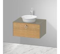 Duravit White Tulip, meuble sous-lavabo mural, largeur 800 x profondeur 550mm, avec 1x coulissant, avec poignée, WT49800H5H2