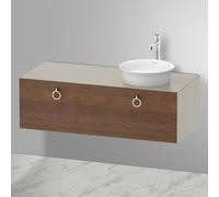 Duravit White Tulip, meuble sous-lavabo suspendu, largeur 1300 x profondeur 550mm, avec 1x coulissant, avec poignée, WT4982R7760