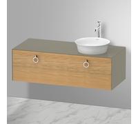Duravit White Tulip, meuble sous-lavabo suspendu, largeur 1300 x profondeur 550mm, avec 1x coulissant, avec poignée, WT4982RH5H2