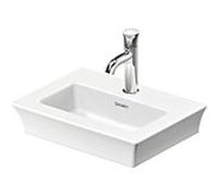 Duravit White Tulip meuble lave-mains 07374500411 45x33cm, sans trop-plein, avec banc à trou pour robinetterie, avec trou pour robinetterie, blanc WonderGliss