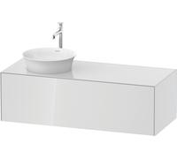 Duravit Meuble sous-lavabo White Tulip WT4977L8585 130×55×40,8 cm blanc brillant 1 tiroir tip-on