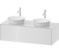 Duravit Meuble sous-lavabo White Tulip WT4978B8585 130×55×40,8 cm 1 tiroir tip-on blanc laqué