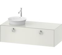 Duravit -vasque White Tulip WT4982L3636 130 x 55 cm, blanc satiné 2000 , suspendu, coulissant match1 avec poignée, vasque à gauche